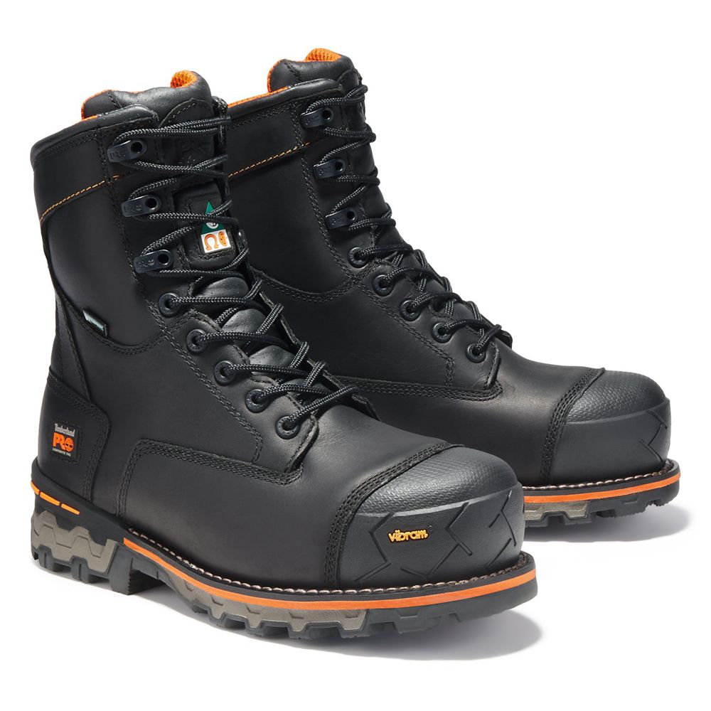 Botas de Trabajo Masculino - Timberland Pro® Boondock 8\" Comp Toe - BIJUW2107 - Pretas